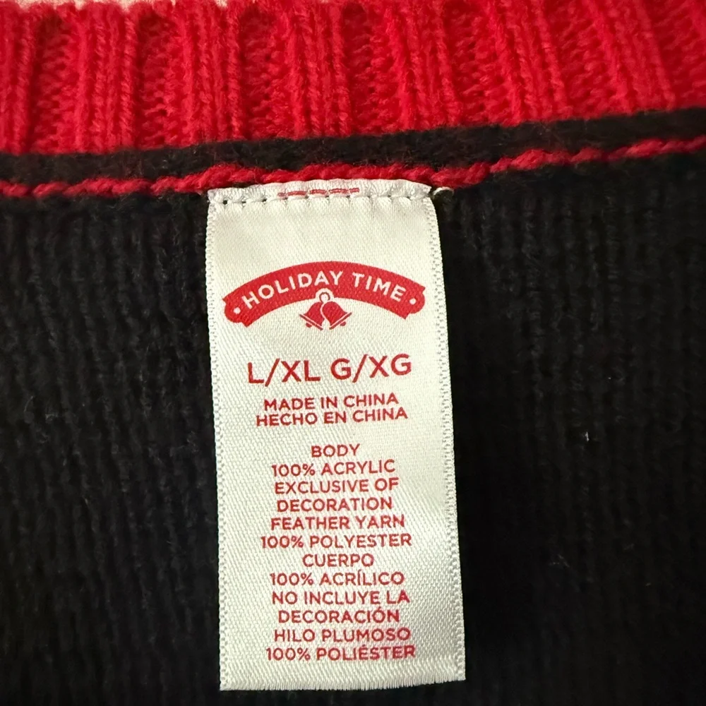 Holiday Time Red and Black Sweater
